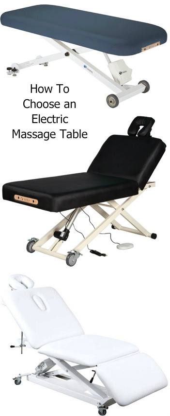 Photo of 3 electric massage tables with the words How to Choose an Electric Massage Table