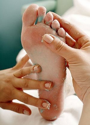 Foot Receiving Homemade Foot Scrub