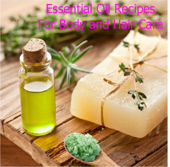 Photo of soap, bath salts, and other body products. | Essential Oil Recipes for Body Care and Hair Care